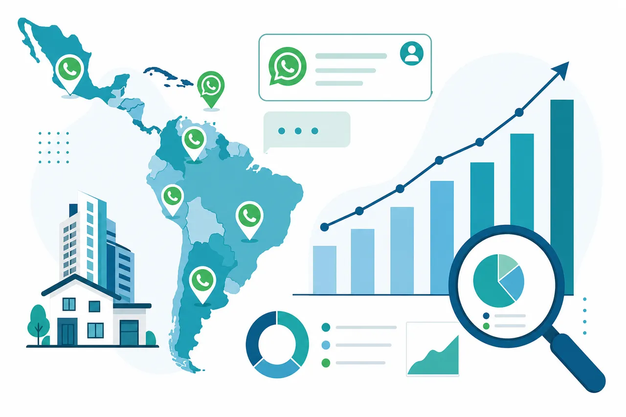 Ilustración: WhatsApp y CRM inmobiliario en LATAM: informe 2026